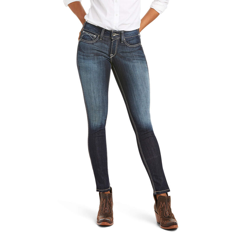 Ariat Jeans Damen - R.E.A.L. Mid Rise Stretch Outseam Ella Skinny DunkelBlau ( VIWCT-1748 )